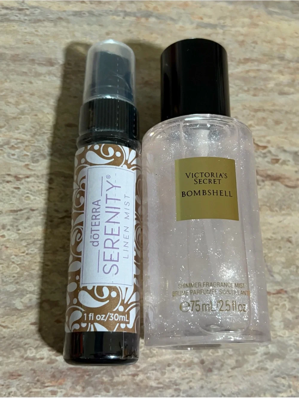 doTerra Serenity Linen Mist & Victoria’s Secret Bombshell Shimmer Mist